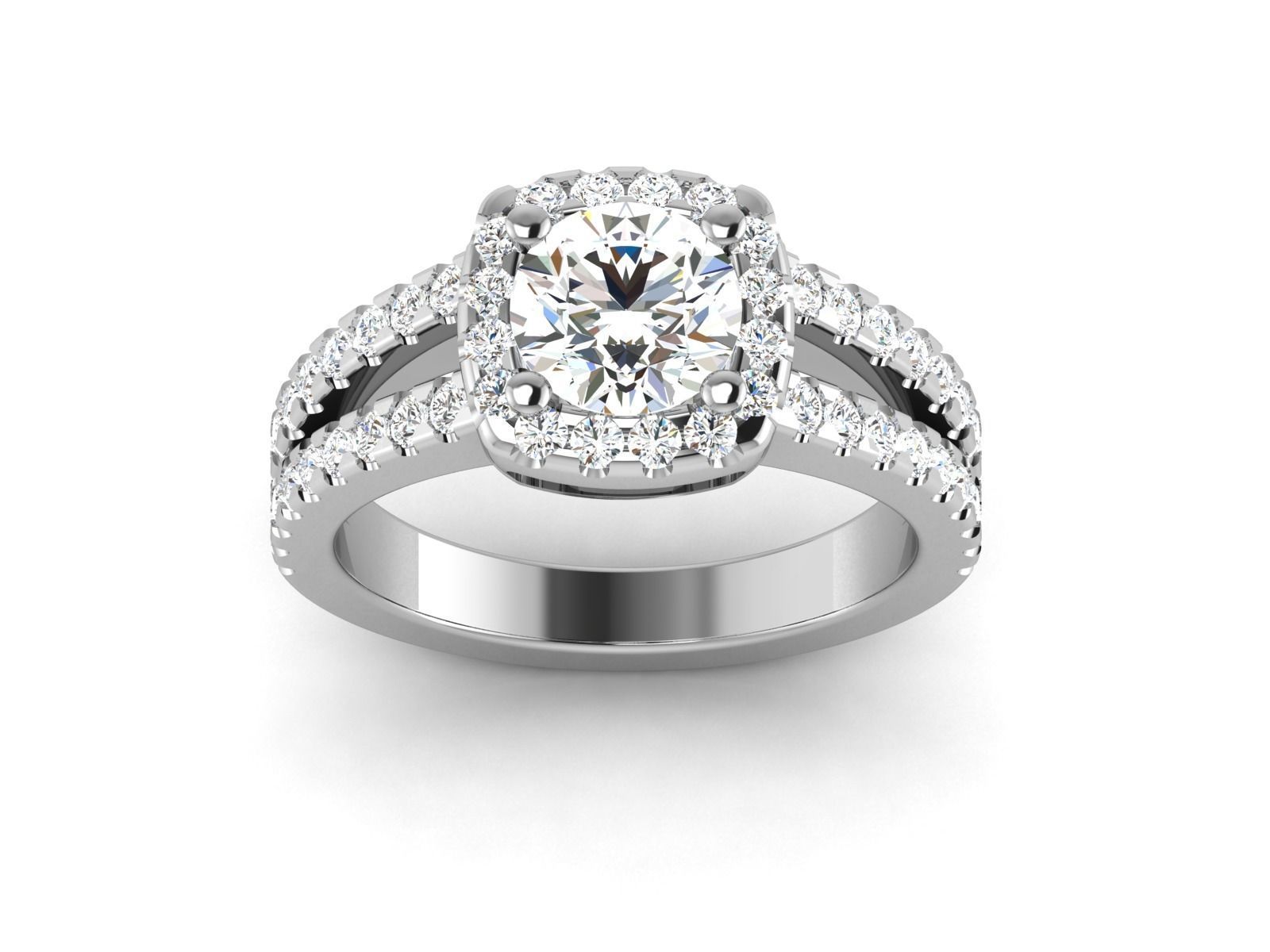 Solitaire ring 3dm stl render detail 3D print model 3D print model_5