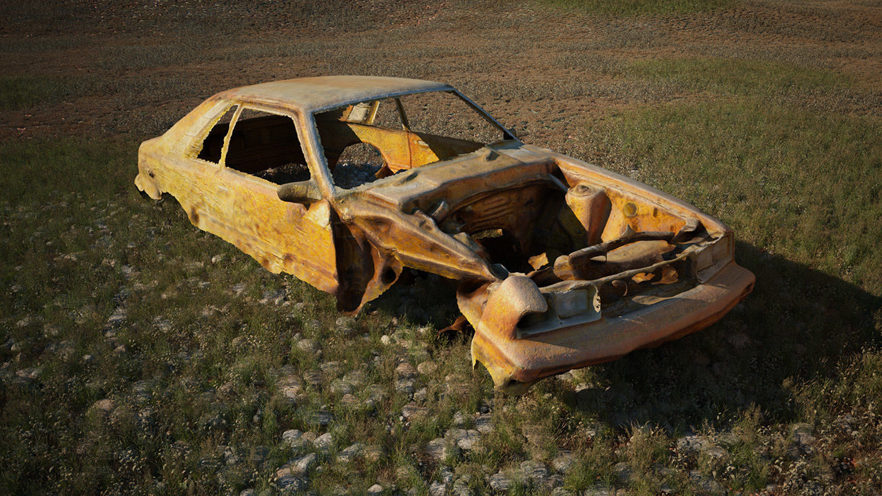 48 OLD ABANDONED CARS 3D model_29