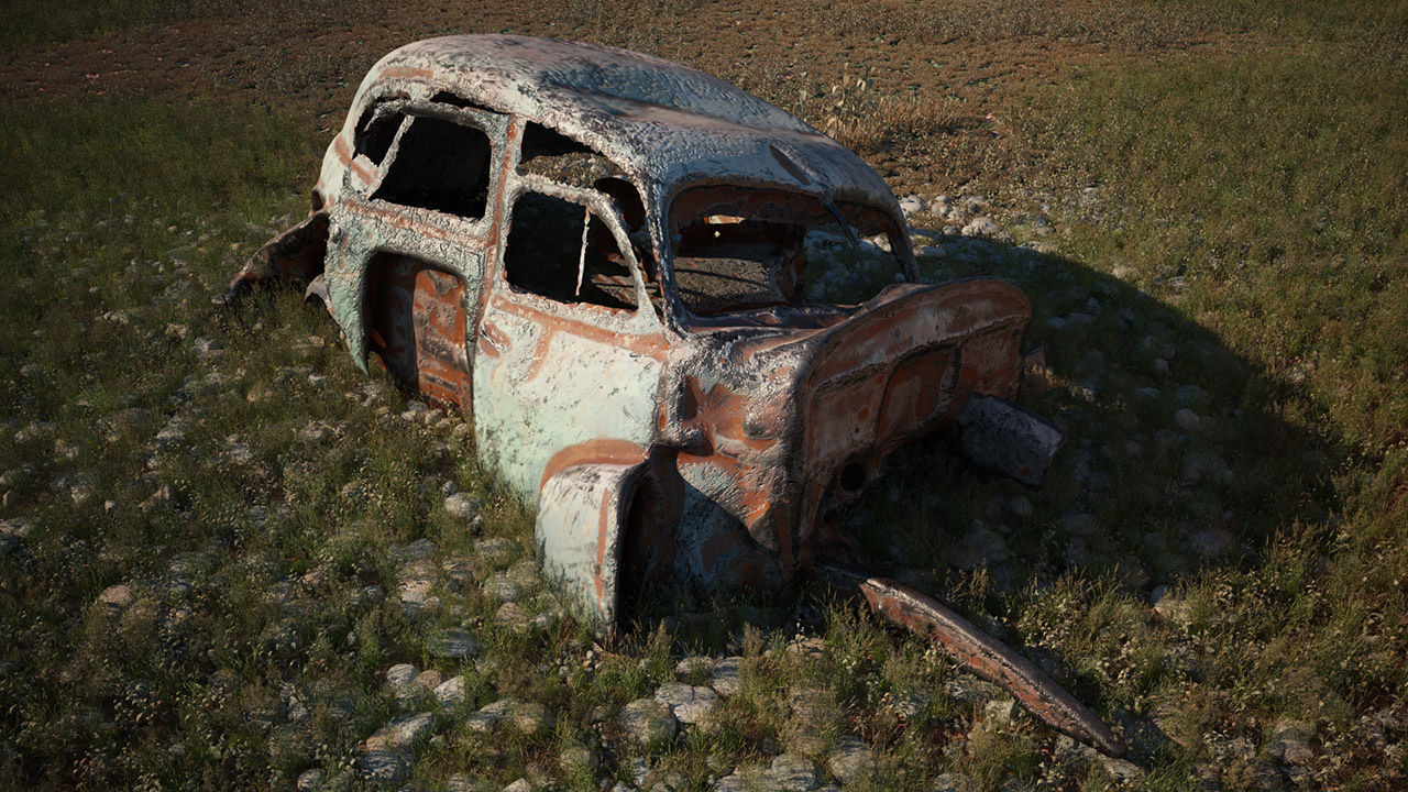 48 OLD ABANDONED CARS 3D model_35