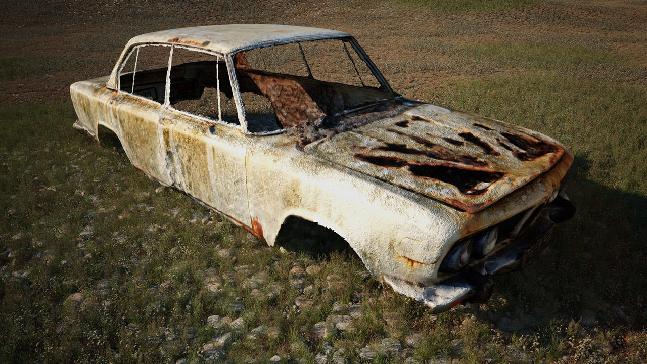 48 OLD ABANDONED CARS 3D model_25