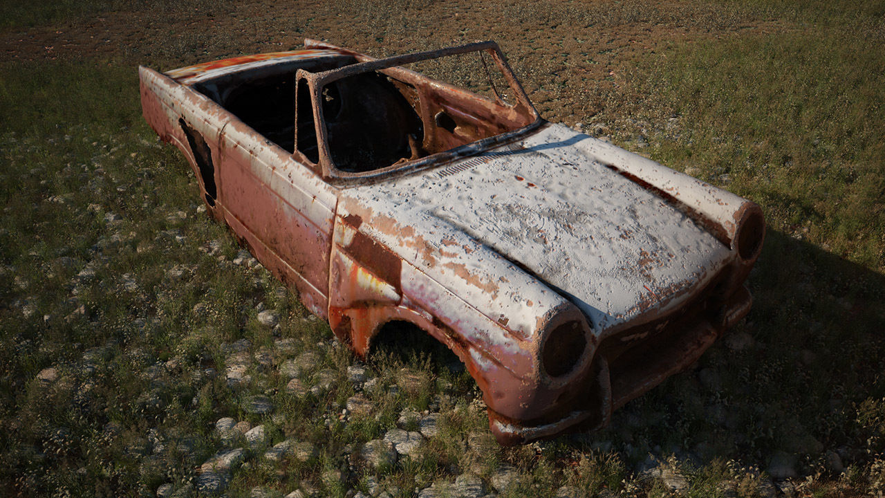 48 OLD ABANDONED CARS 3D model_15