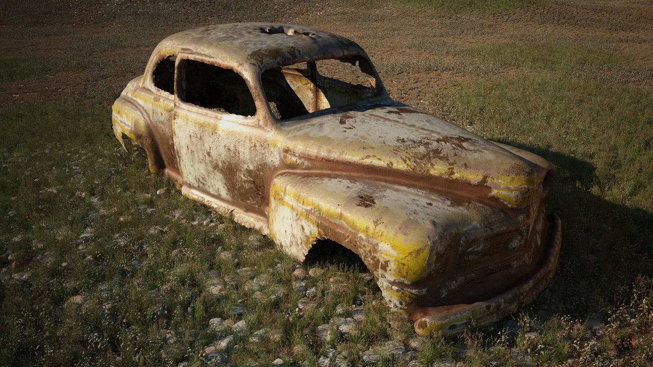 48 OLD ABANDONED CARS 3D model_7