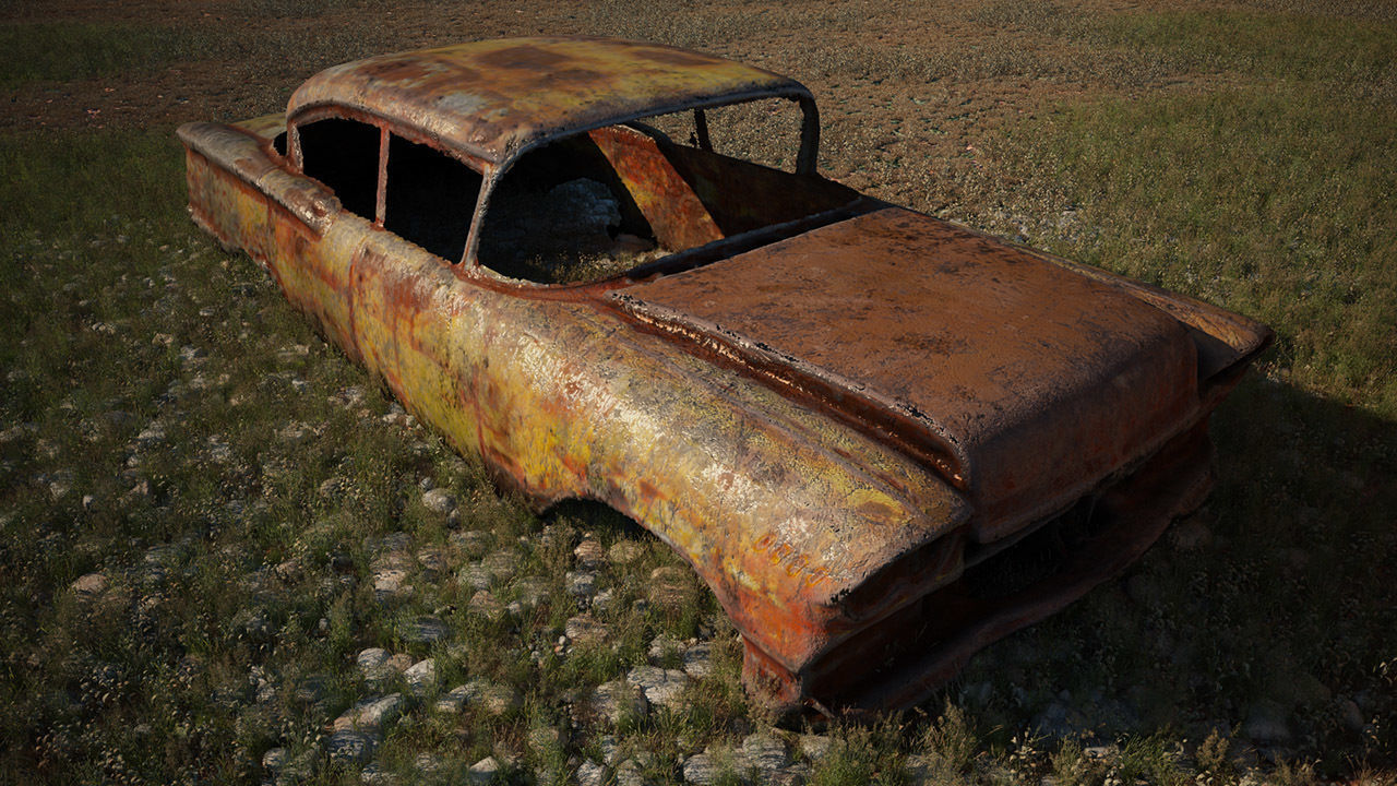 48 OLD ABANDONED CARS 3D model_4