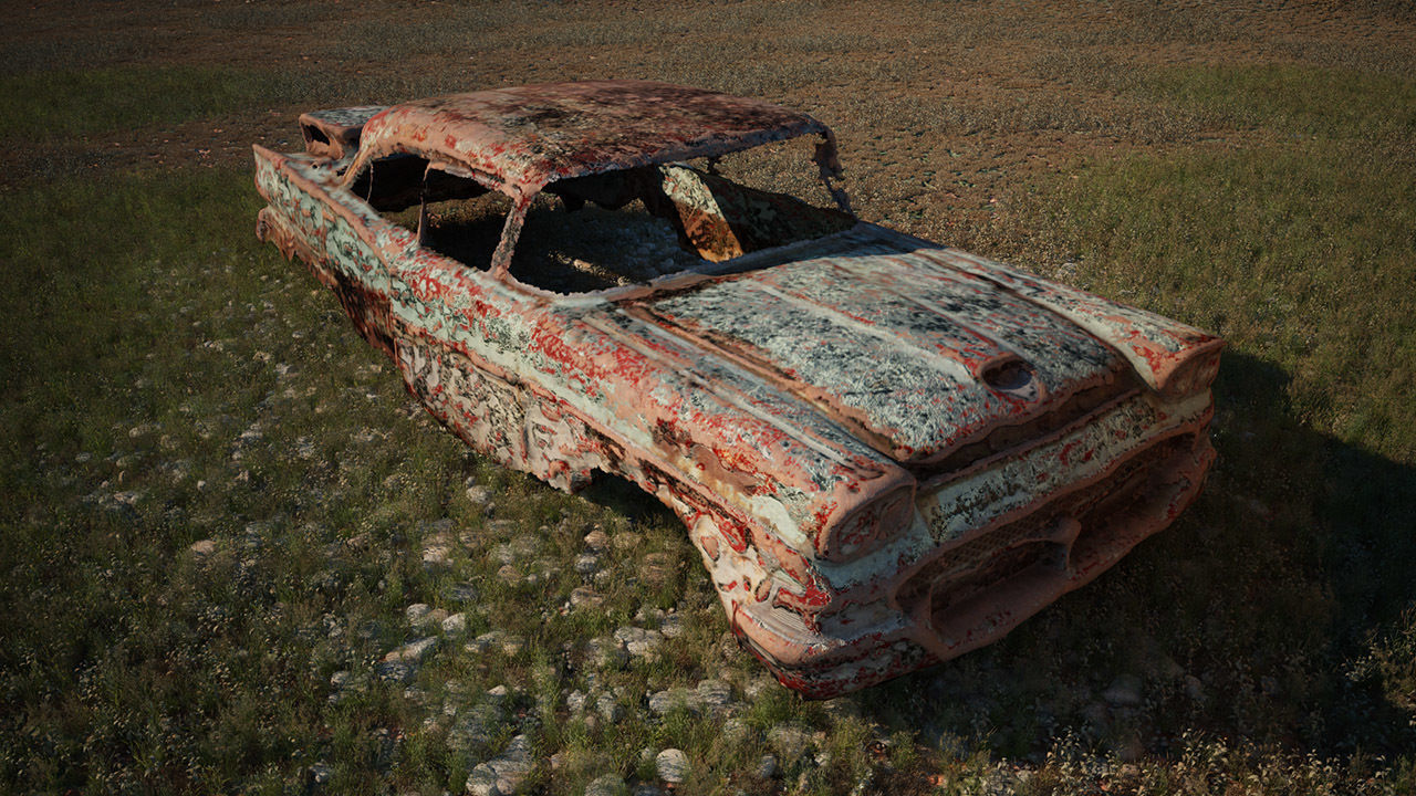 48 OLD ABANDONED CARS 3D model_23