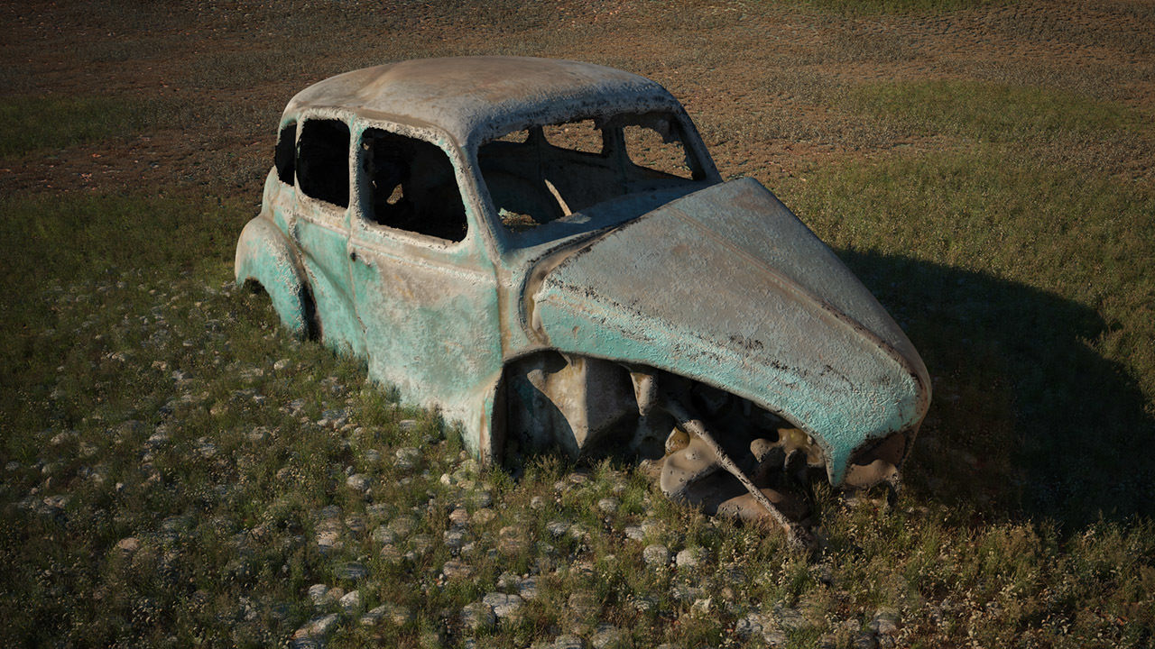 48 OLD ABANDONED CARS 3D model_10