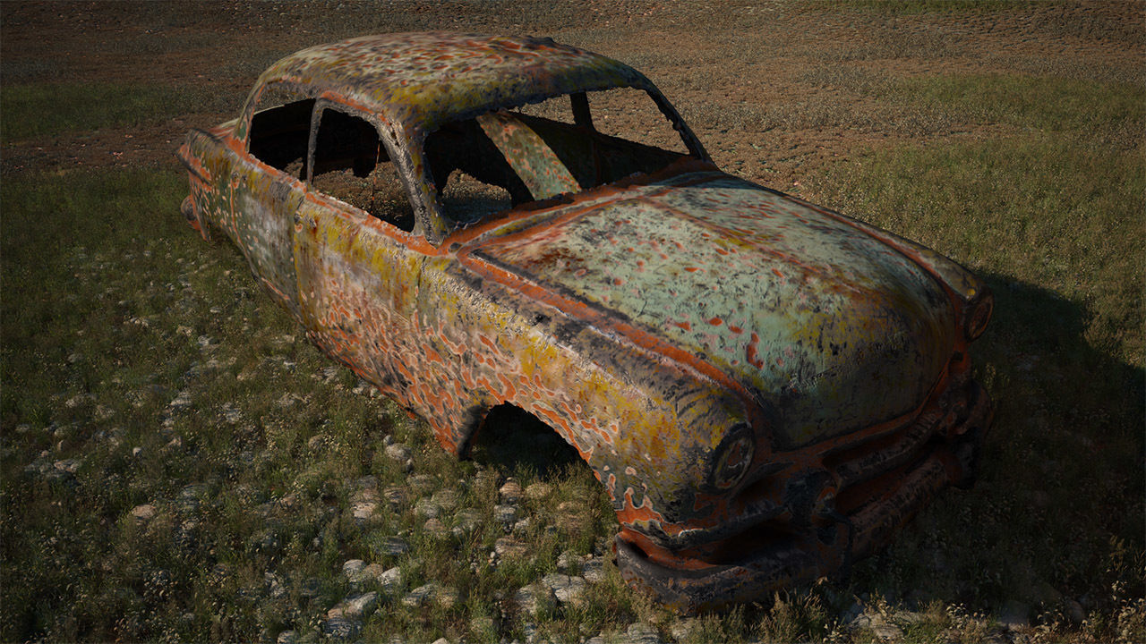 48 OLD ABANDONED CARS 3D model_11