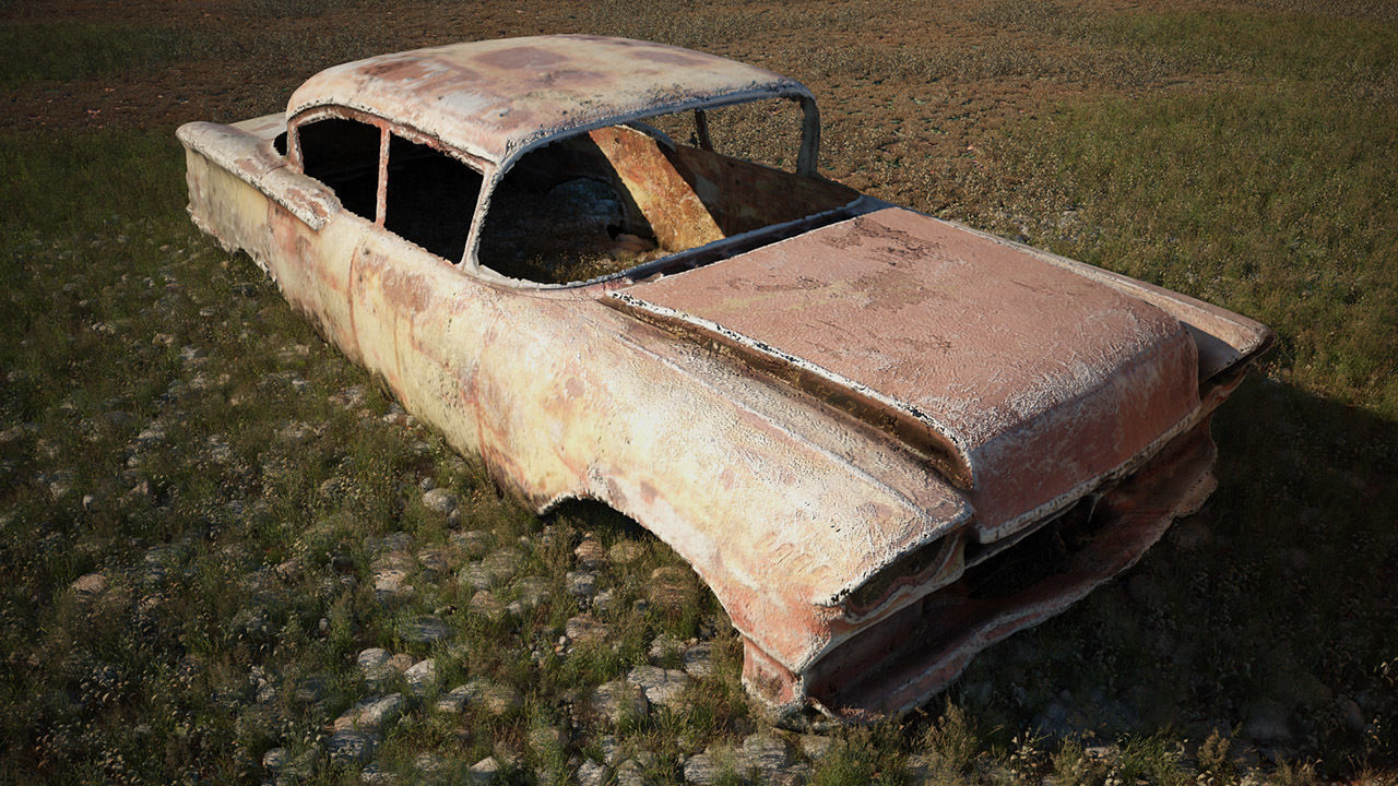 48 OLD ABANDONED CARS 3D model_12