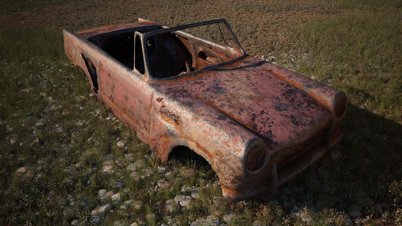 48 OLD ABANDONED CARS 3D model_13