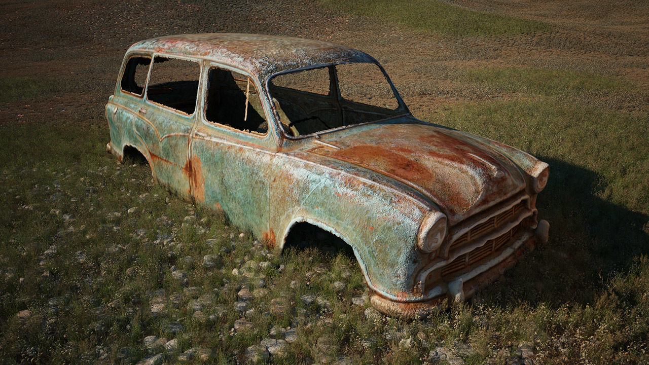 48 OLD ABANDONED CARS 3D model_28