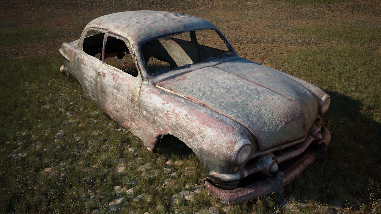 48 OLD ABANDONED CARS 3D model_5