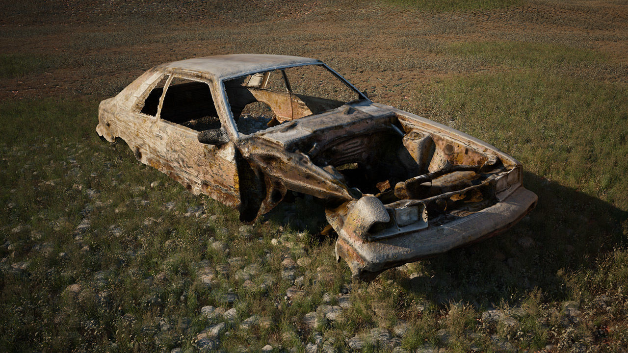48 OLD ABANDONED CARS 3D model_32