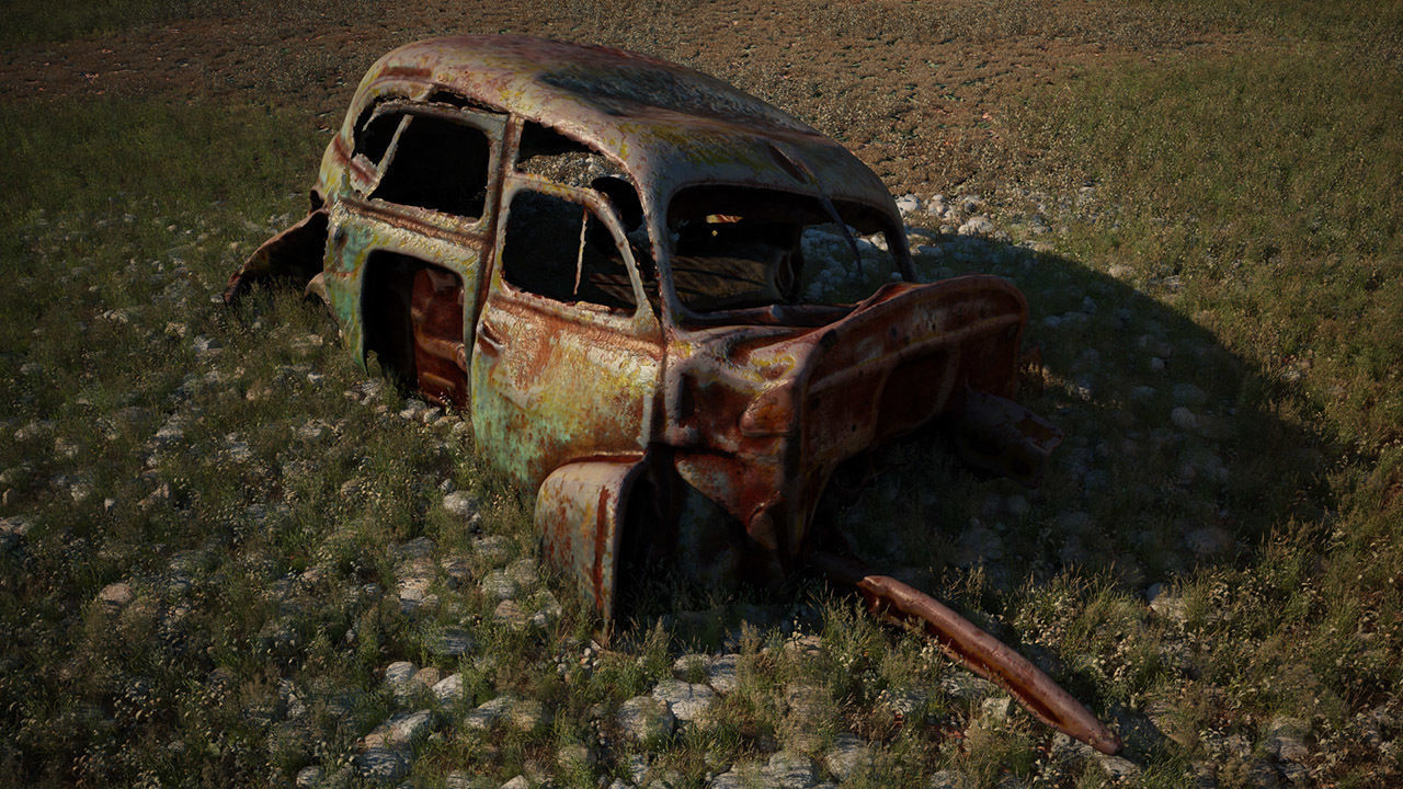48 OLD ABANDONED CARS 3D model_3