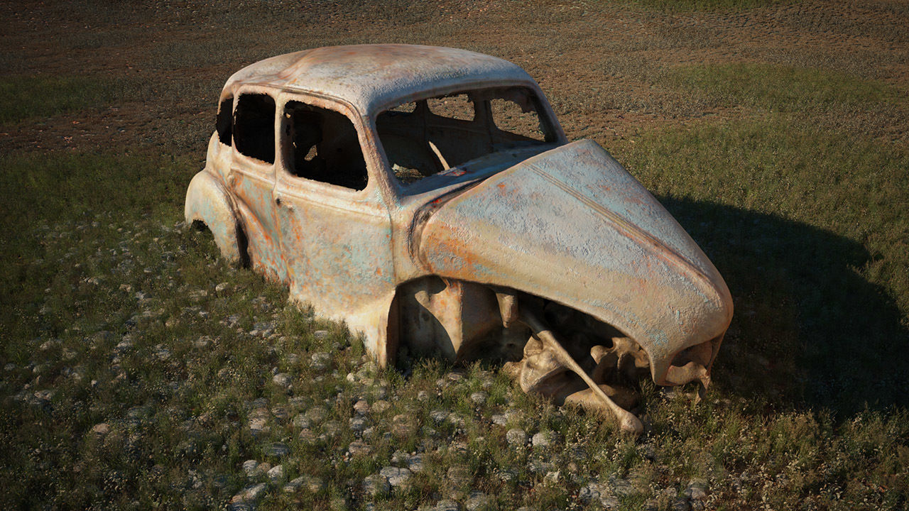 48 OLD ABANDONED CARS 3D model_2