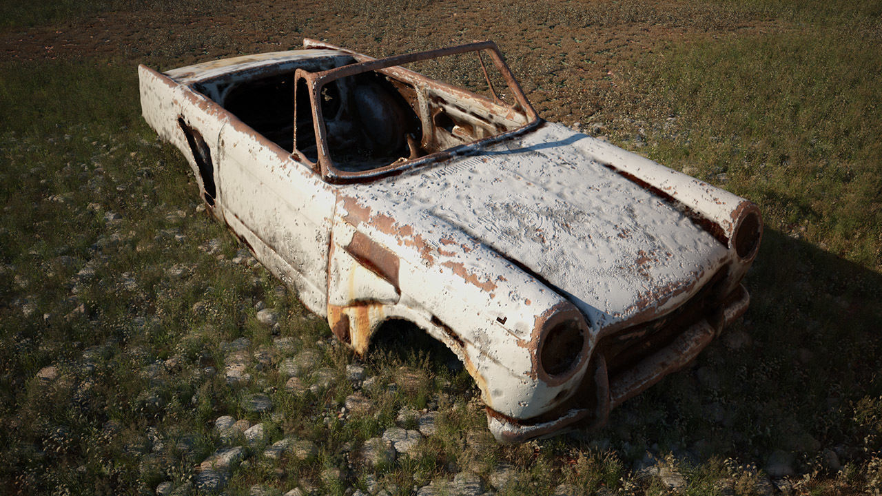 48 OLD ABANDONED CARS 3D model_21