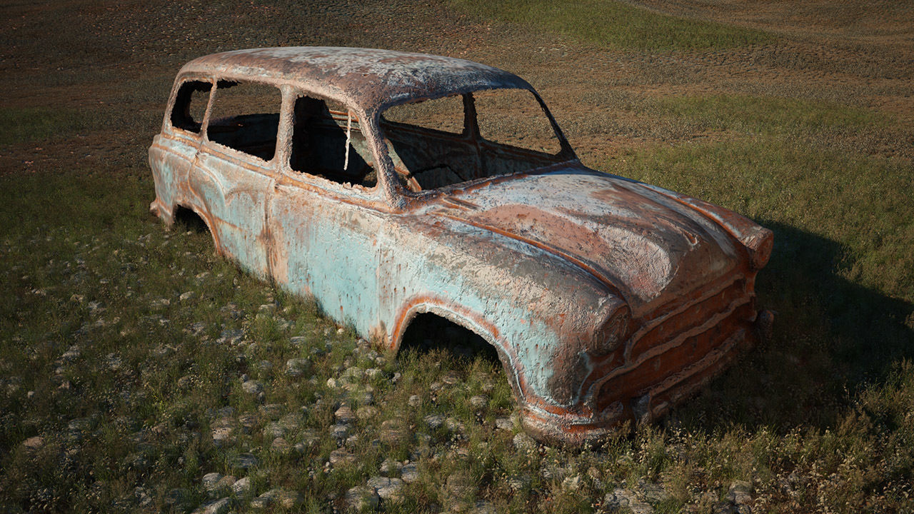 48 OLD ABANDONED CARS 3D model_27