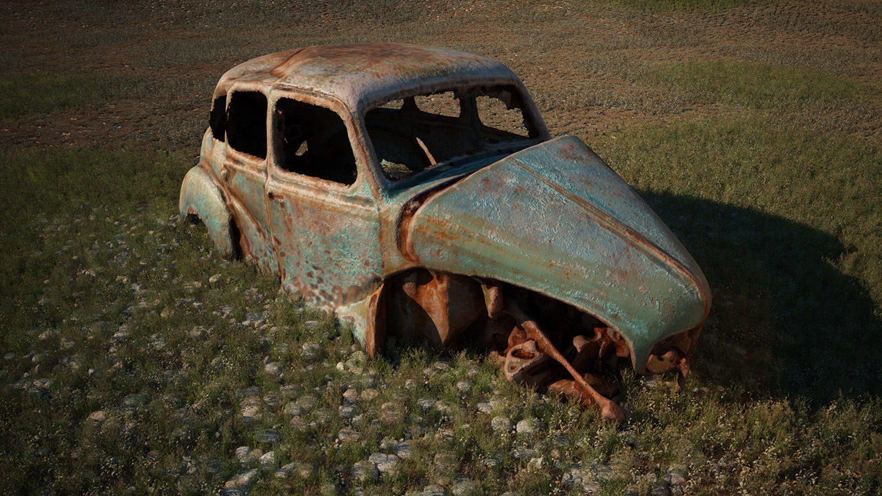 48 OLD ABANDONED CARS 3D model_14
