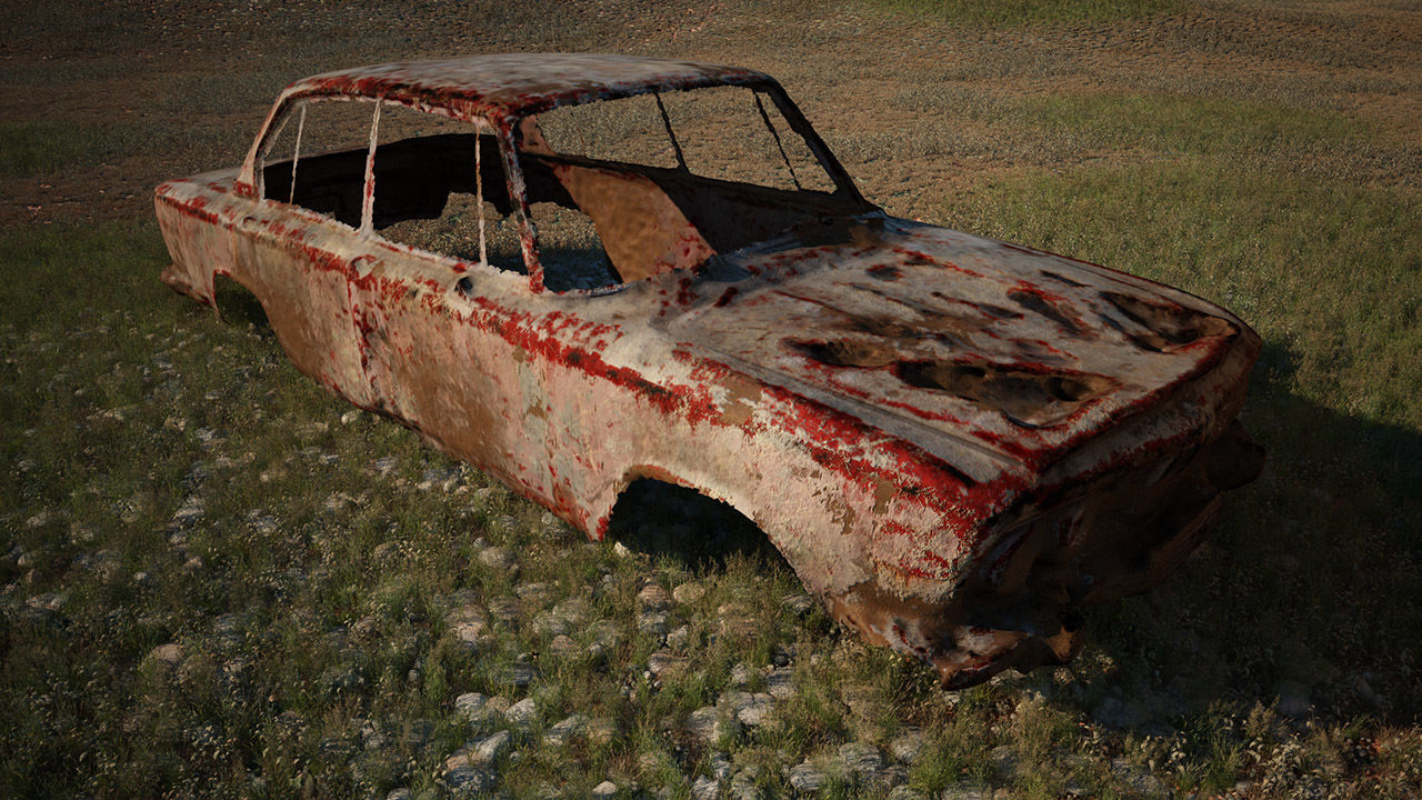 48 OLD ABANDONED CARS 3D model_16