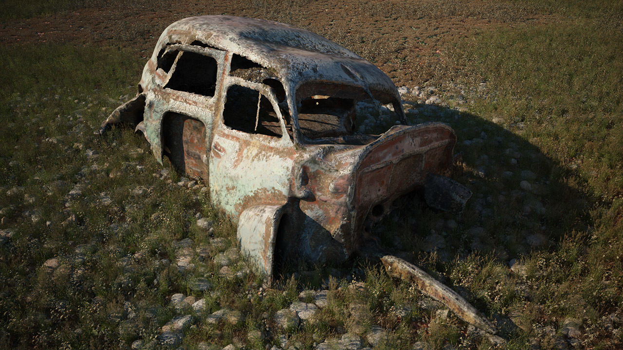 48 OLD ABANDONED CARS 3D model_26