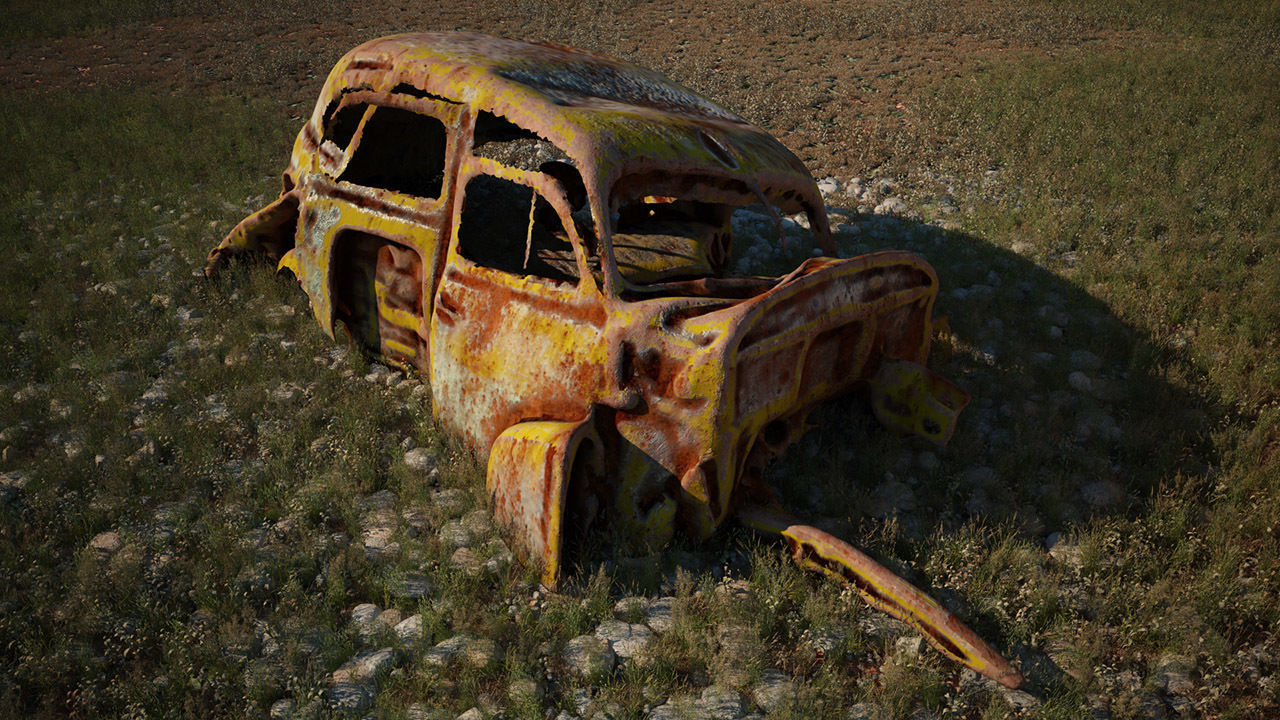 48 OLD ABANDONED CARS 3D model_36