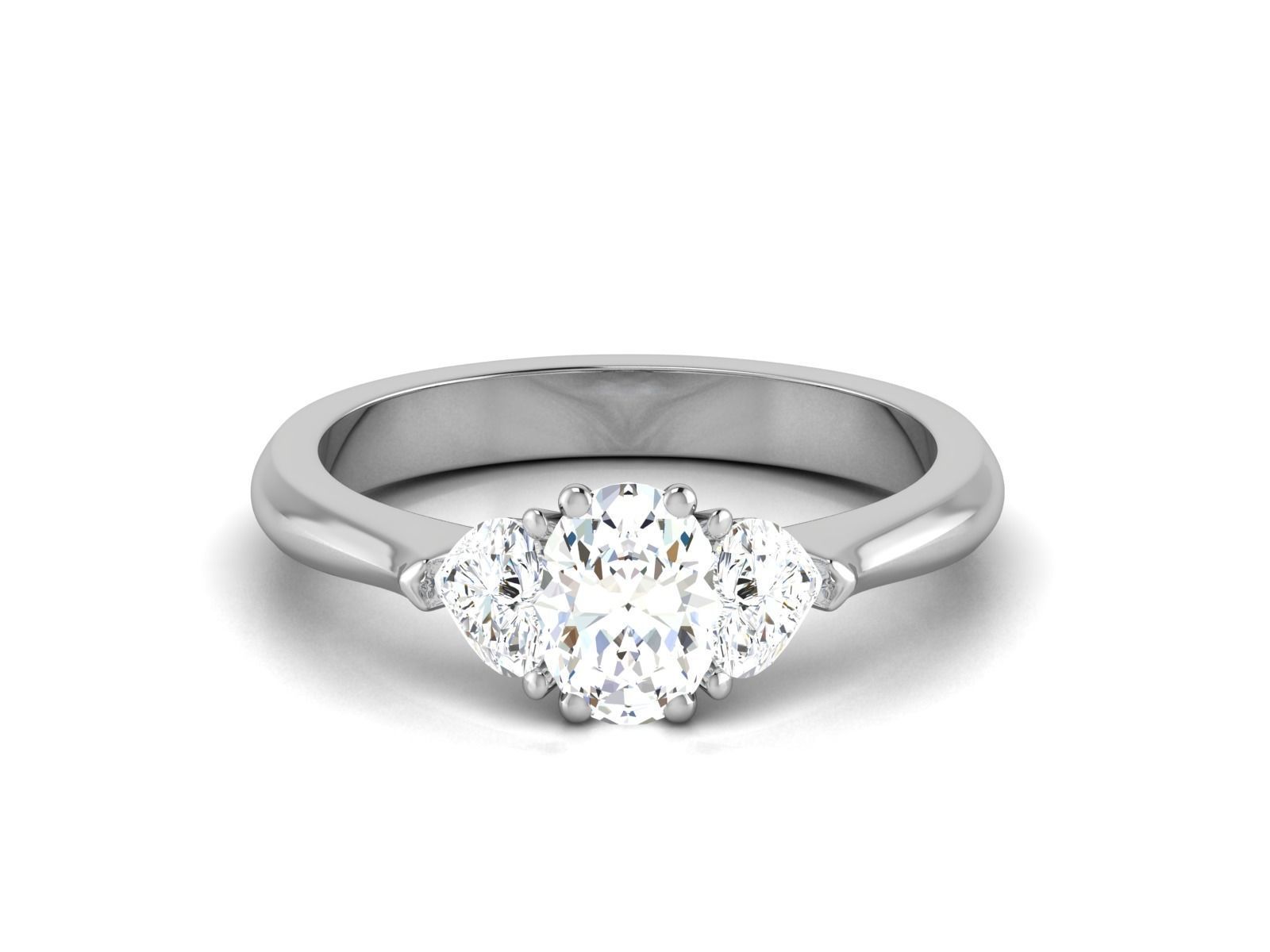 Solitaire ring 3dm stl render detail 3D print model 3D print model_3