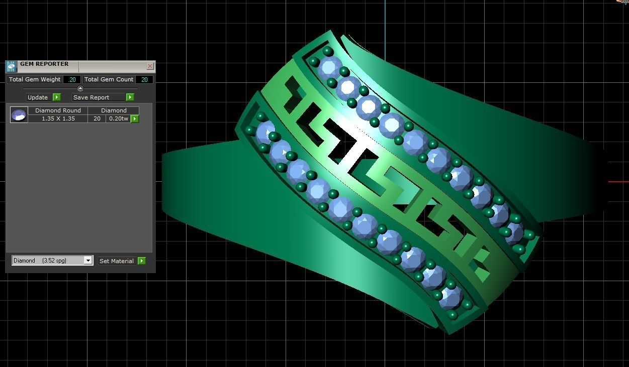  Fantasy Ring 3D print model_2