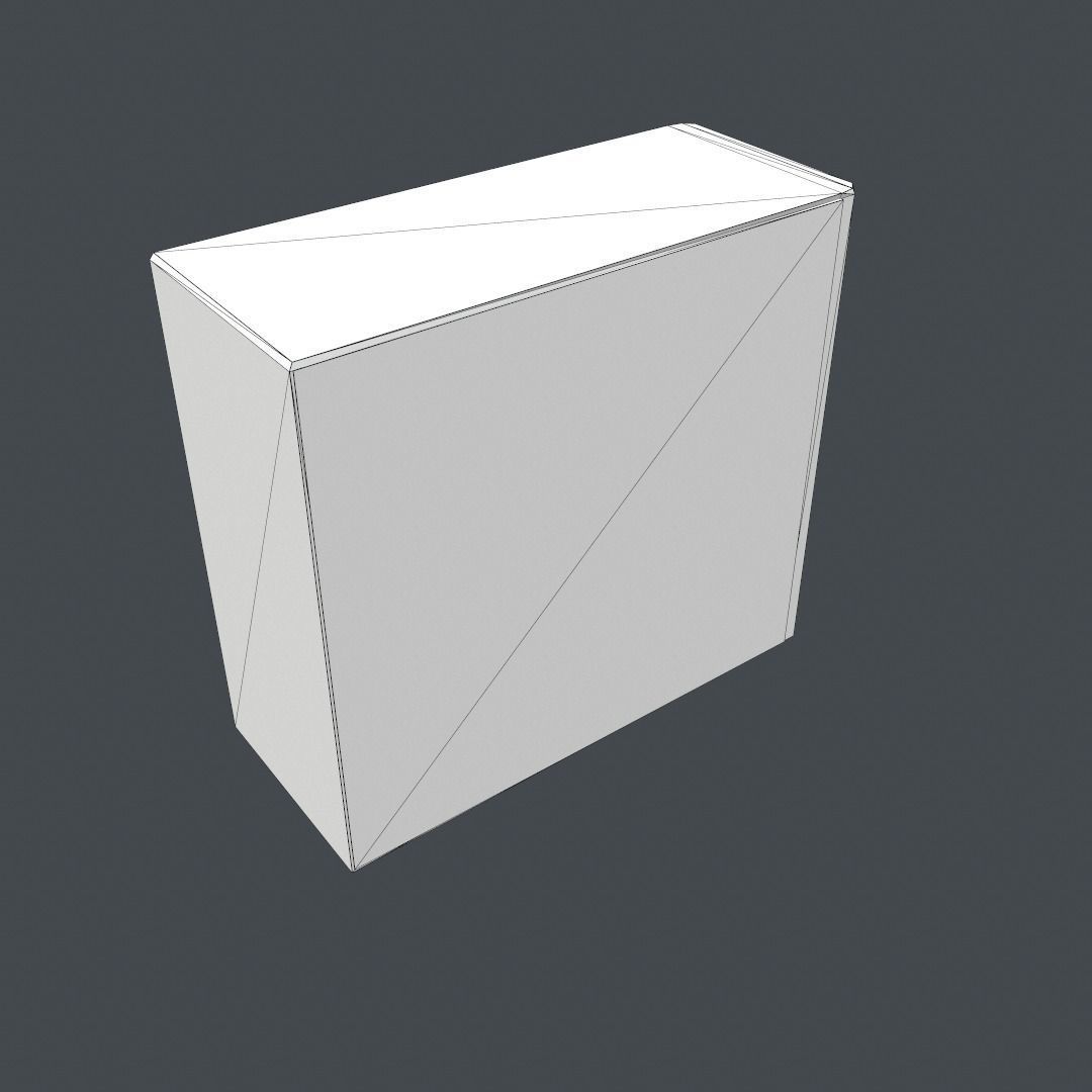 Desktop PC computer processor  Low-poly 3D model_6