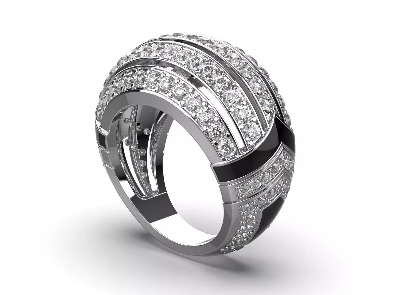 Ring with enamel 3D print model_0