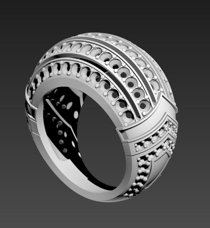 Ring with enamel 3D print model_1