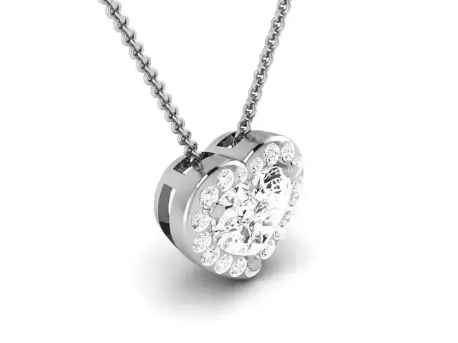 Solitaire pendant 3dm stl render detail 3D print model 3D print model