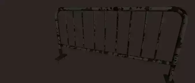 Metal Railing Game Ready Low-poly 3D model