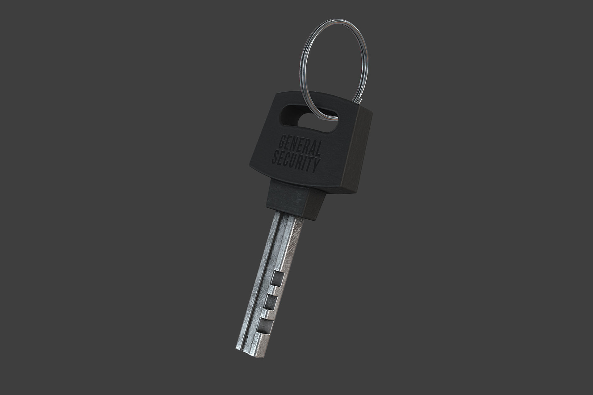 Lock and Key Low-poly 3D model_2