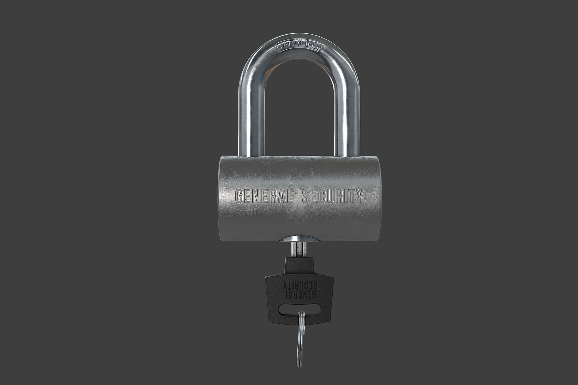 Lock and Key Low-poly 3D model_5