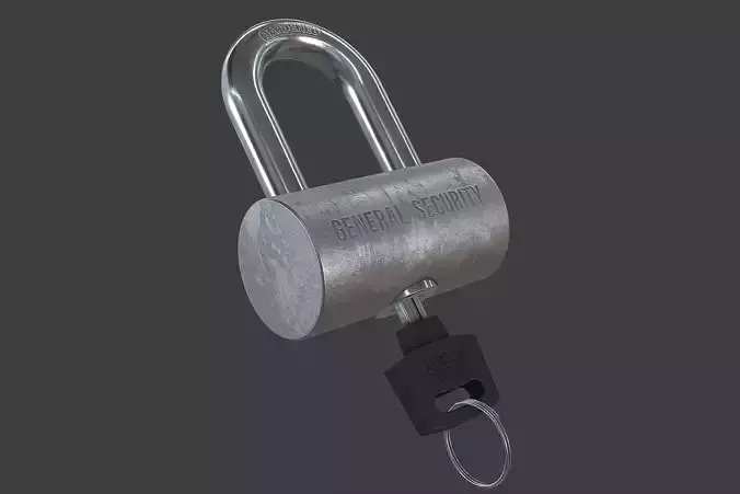 Lock and Key Low-poly 3D model