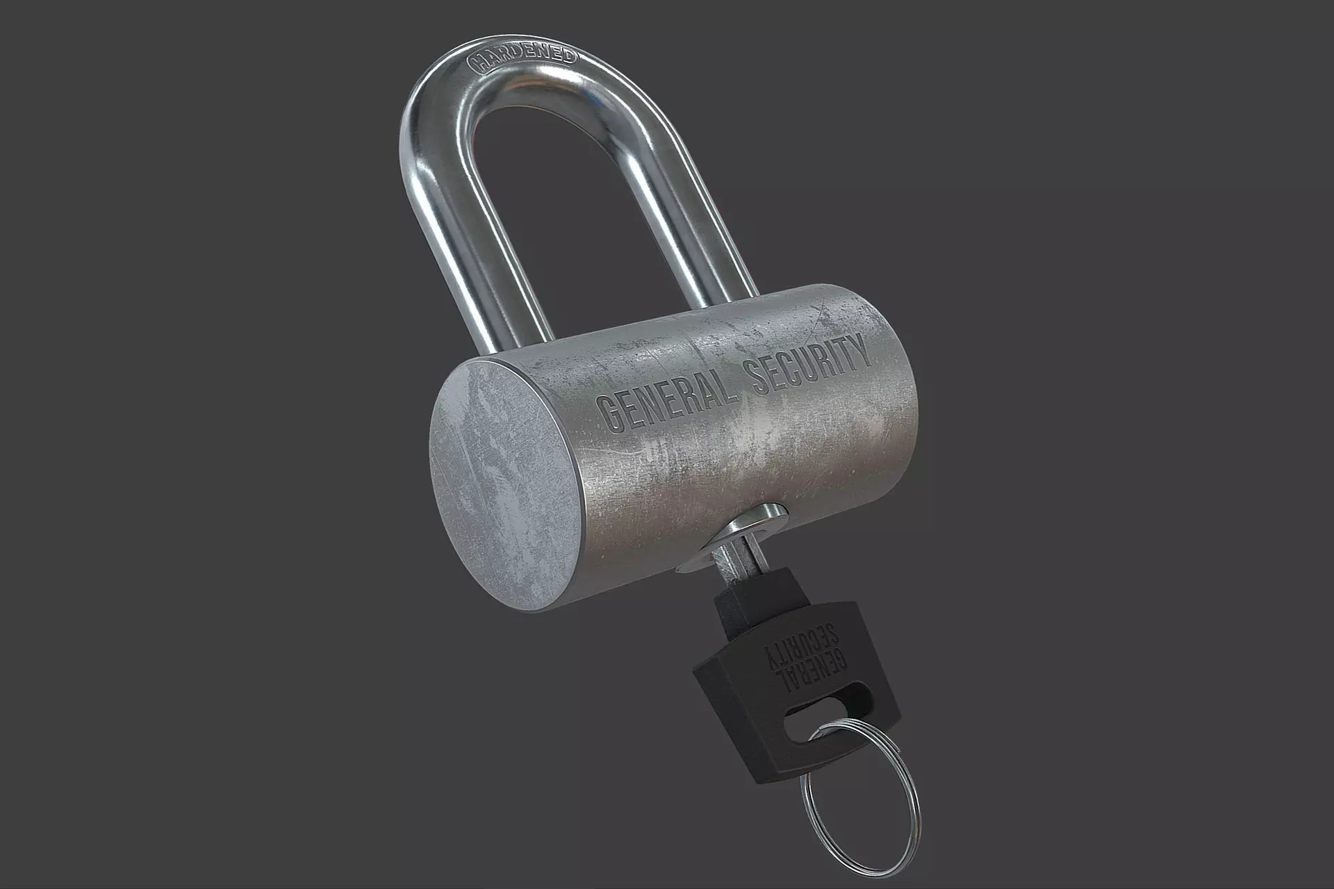 Lock and Key Low-poly 3D model_0
