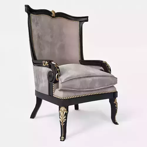 Massoud Golden Damask Chair
