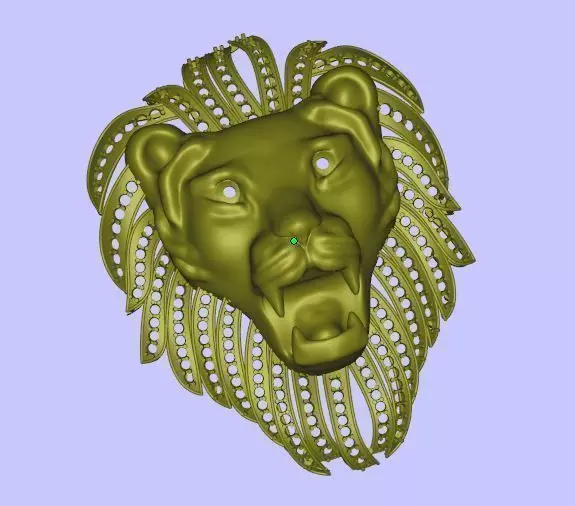 lion pandent 3D model_0
