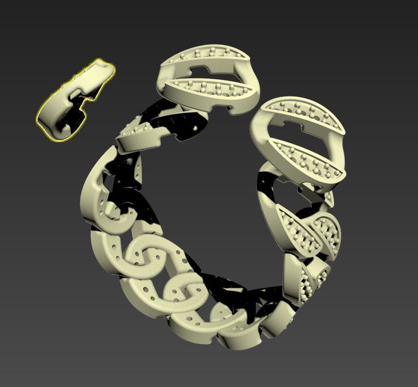 Wedding ring 3D print model_2