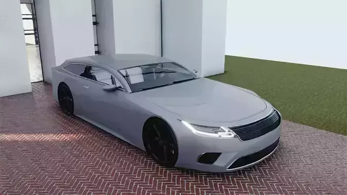 BLENDER EEVEE Brandless Sports GT shooting brake