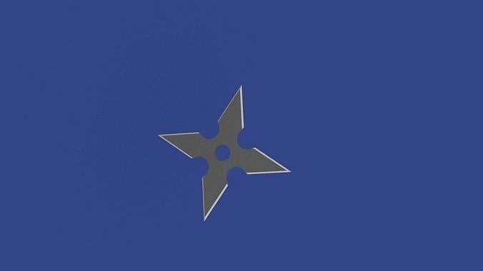 Shiriken shinobi star Low-poly 3D model