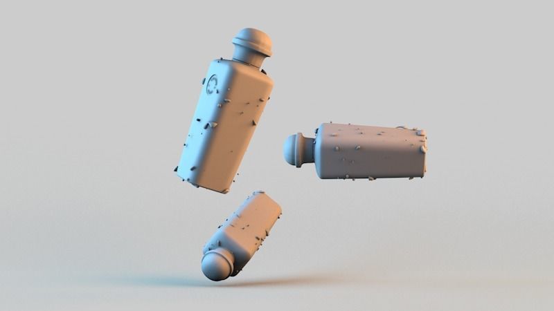 Hermes Cologne Bottles 3D model_1