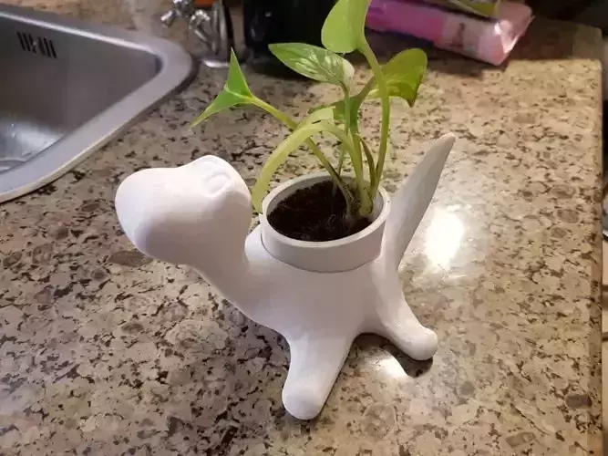 Dinosaur plant pot