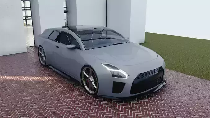 BLENDER EEVEE Brandless Small 2 door hatchback