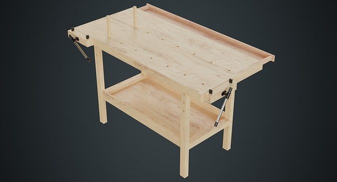 Workbench 1A Low-poly 3D model