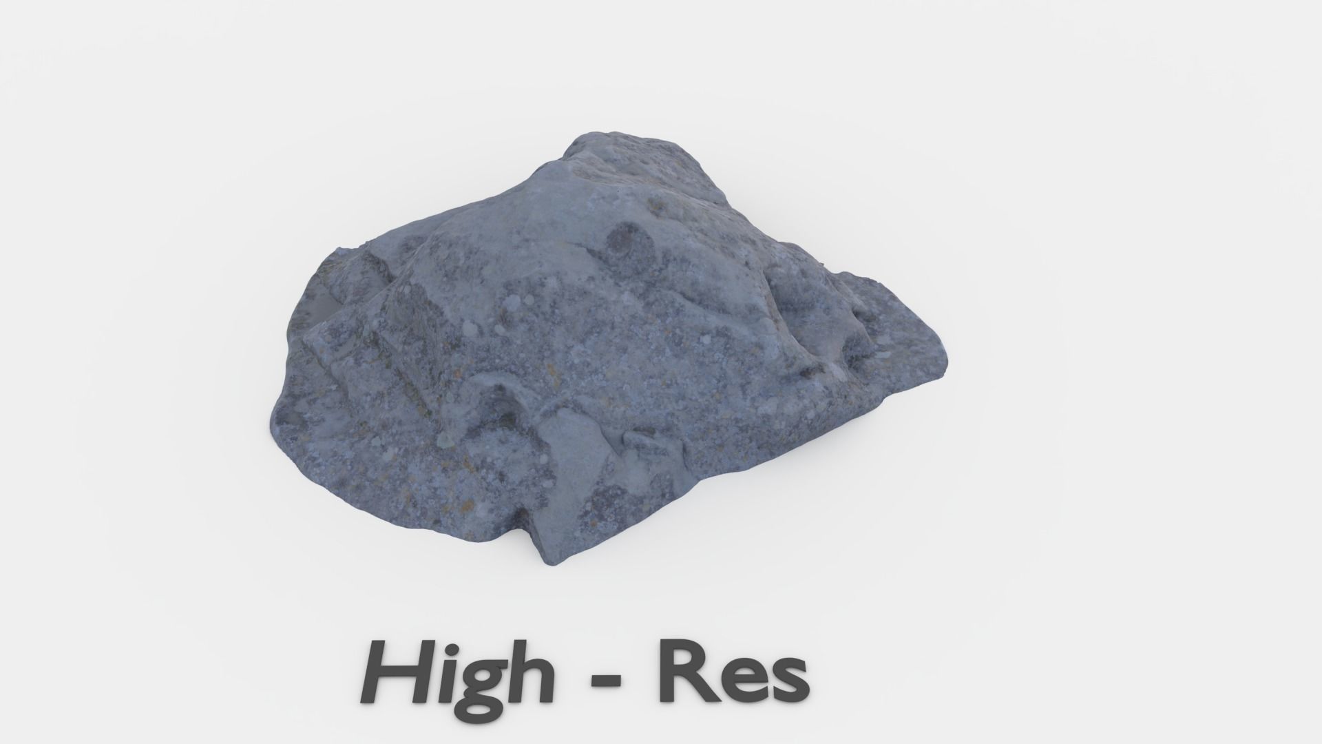 Scanned Grey Rock Low-poly 3D model_3