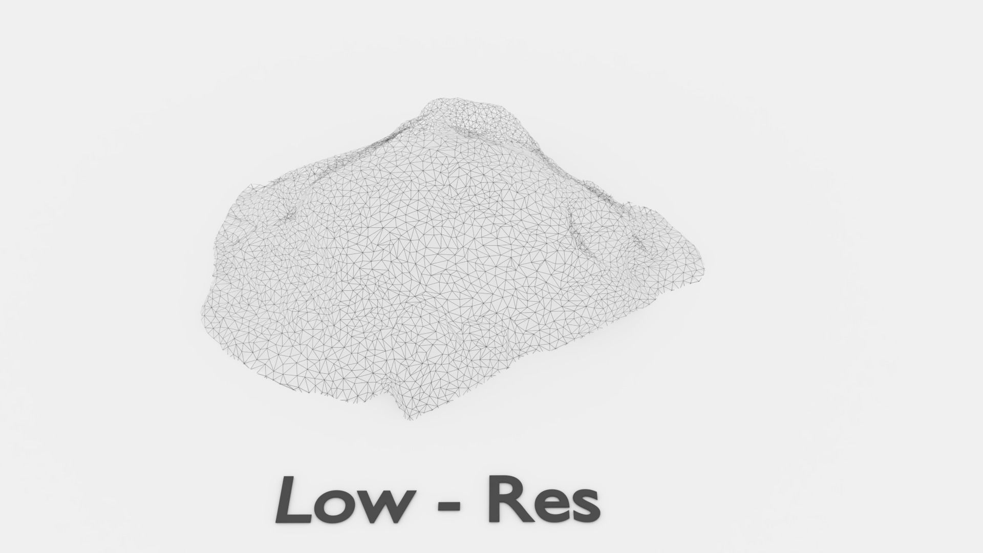 Scanned Grey Rock Low-poly 3D model_9