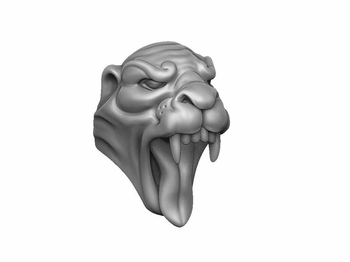 Panther ring 3D print model_3