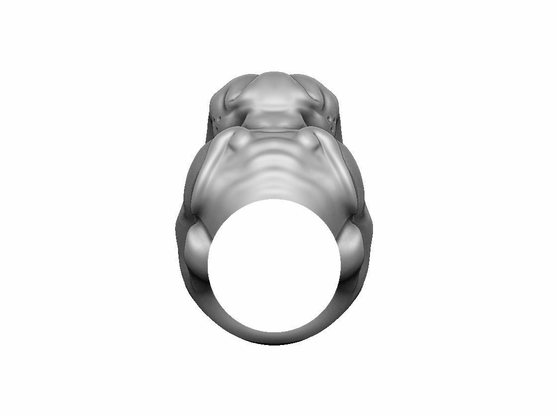 Panther ring 3D print model_9