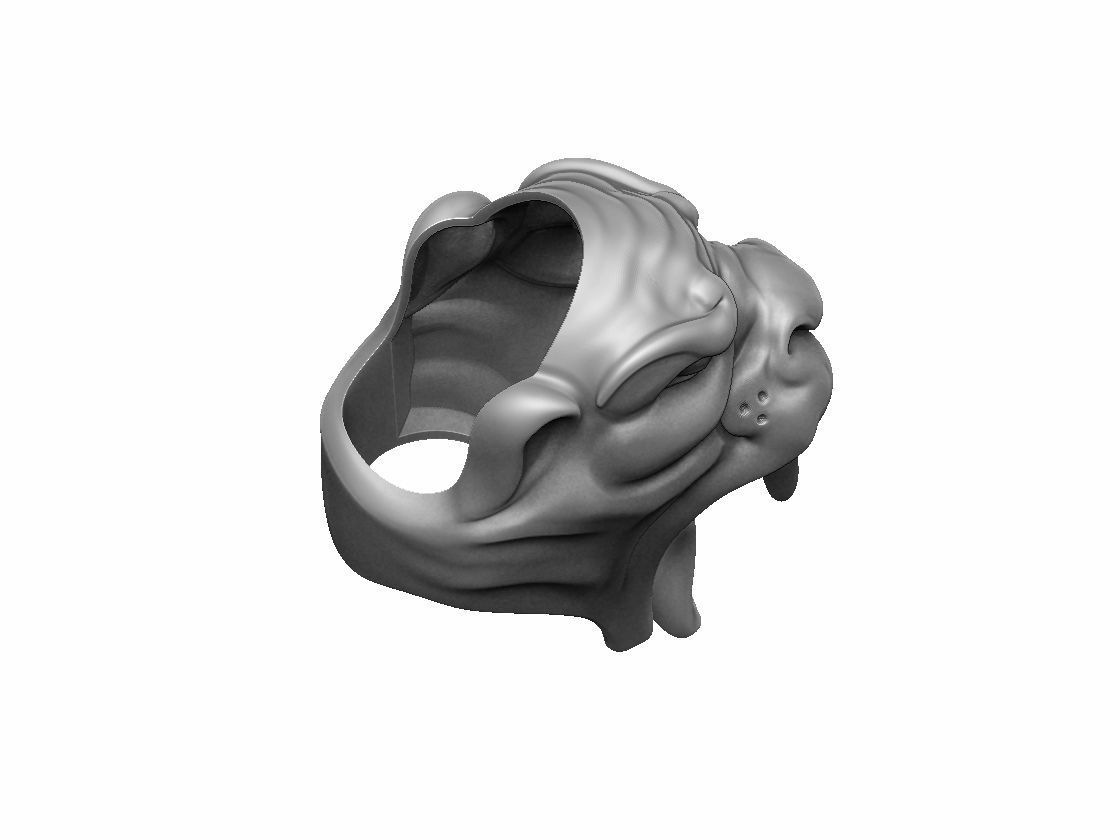 Panther ring 3D print model_7