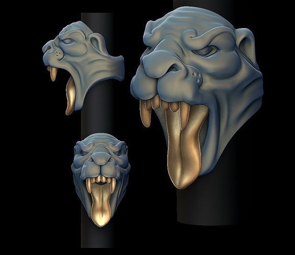 Panther ring 3D print model