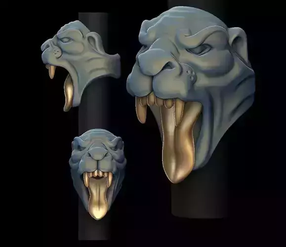 Panther ring 3D print model